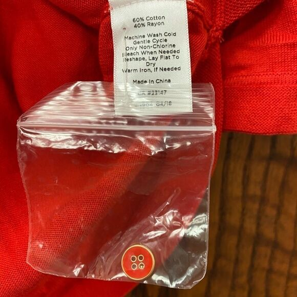 New talbots‎ petite red sweater tunic top - Picture 4 of 6